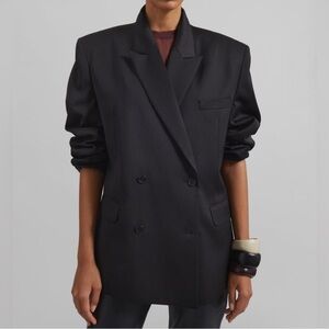 The Frankie Shop - WIVETON DOUBLE BREASTED BLAZER - BLACK - Size XS/S- NWT